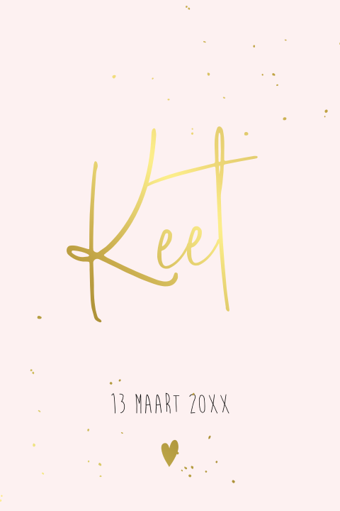 Poster met goudfolie en spetters