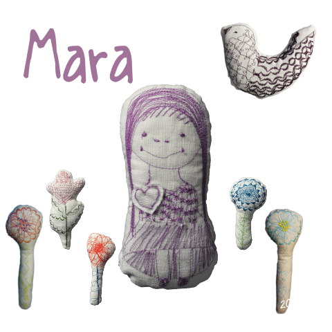 Geboortekaartje met popje Masja