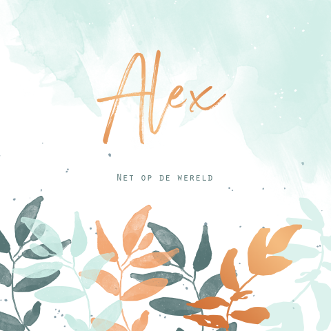 Poster terra tinten, botanical en waterverf