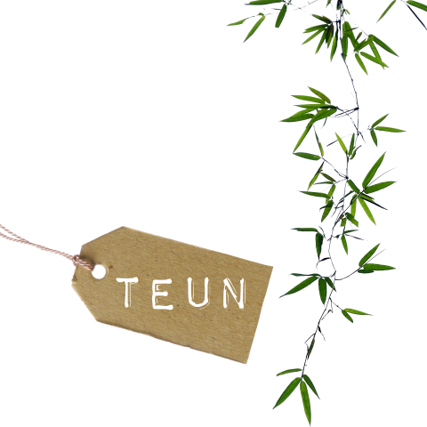 Geboortekaartje met plant en label