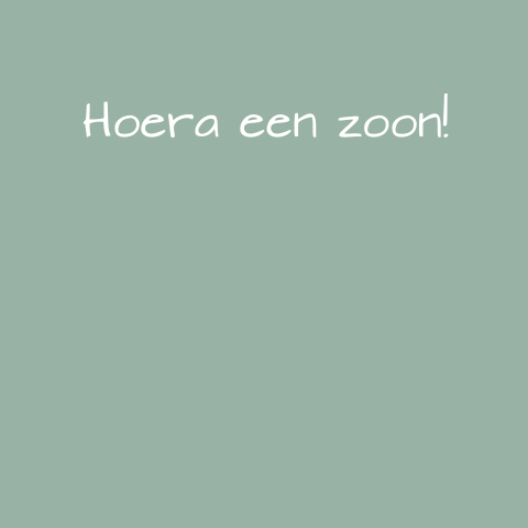 Enkele geboortekaart met tekst in mooie kleur