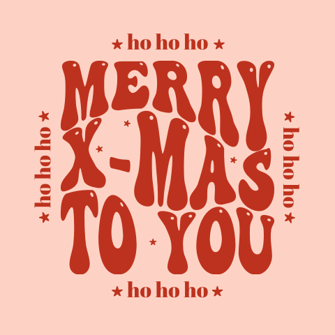 Zakelijke kerstkaart met typografische colour-blocking