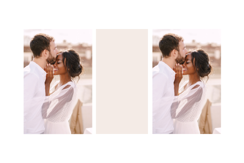 Fotokaart zelf maken | liggend dubbel