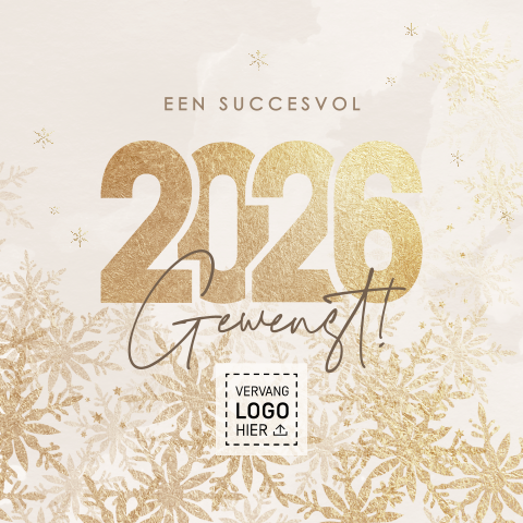 Kerstkaart met gouden letters