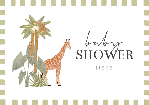 Babyshower placemat met dieren