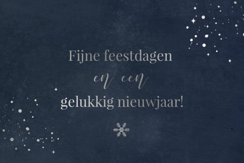 Feestelijke zakelijke kerstkaart met zilverfolie tekst