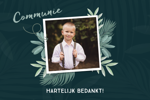 Bedankkaart Communie met foto
