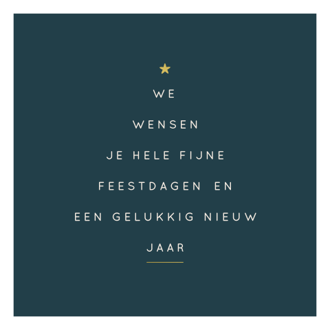 Zakelijk kerstkaart maken typografisch