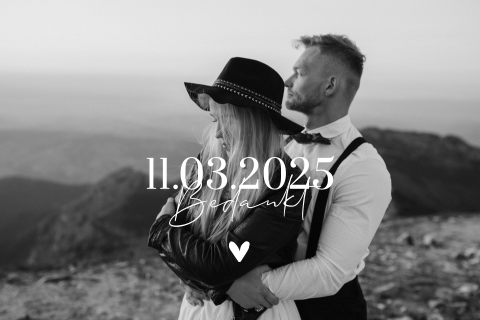Bedankkaart met foto en ronde hoeken