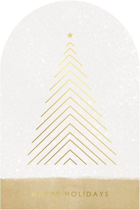 Zakelijke kerstkaart in unieke vorm met kerstboom