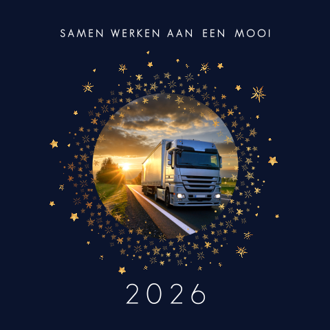 Kerstkaart zakelijk met foto en sterren