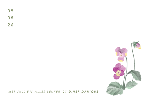 Placemat 21 diner minimalistisch met bloemen