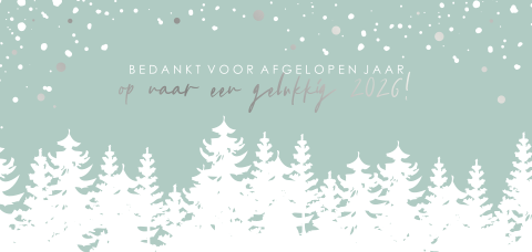 Stijlvolle zakelijke kerstkaart met zilverfolie