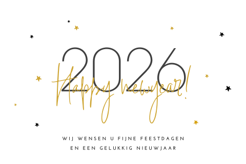 Zakelijke kerstkaart feestelijke uitstraling met goudlook