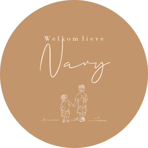 Lieve raamsticker met illustratie van broertjes