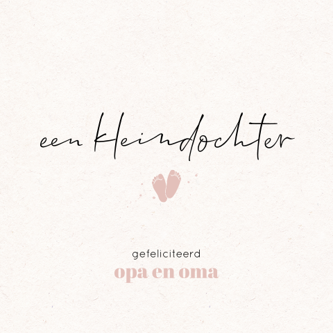 Schattige wenskaart om opa en oma te feliciteren met hun kleindochter