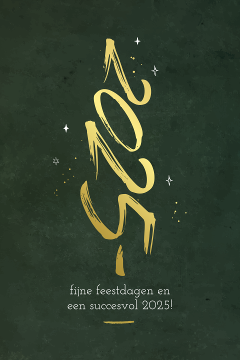 Stijlvolle zakelijke kerstkaart met goudfolie