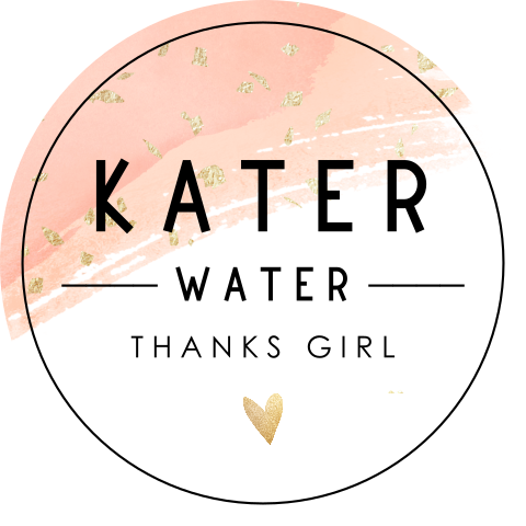 Katerwater sticker 21 diner met peach water color