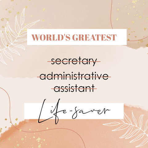 Wenskaart voor Nationale Secretaressedag