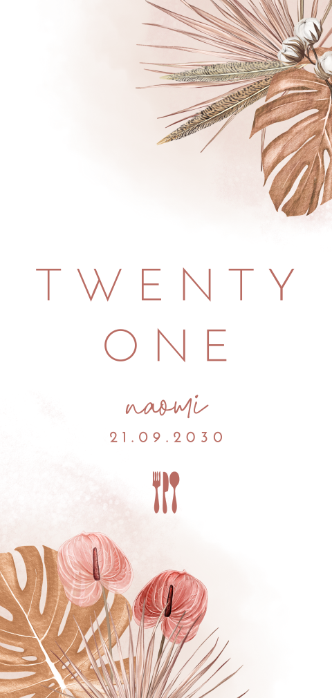 Bohemian twenty one dinner uitnodiging