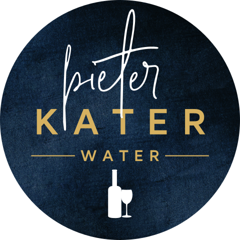 Katerwater sticker blauw