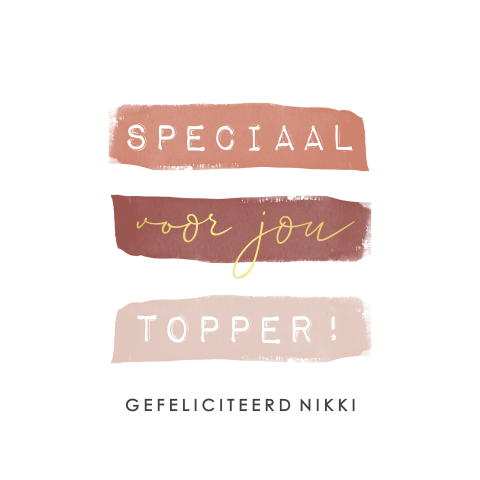 Geslaagd kaart versturen topper