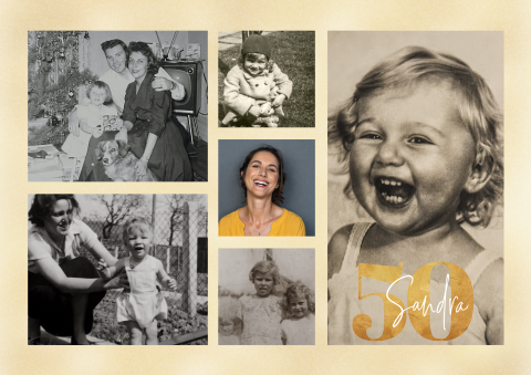 Placemat verjaardag 50 jaar met eigen foto's