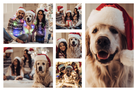 Kerstkaart met fotocollage