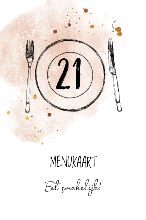Originele menukaart 21 diner