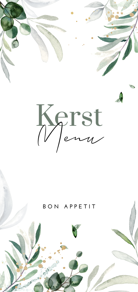Kerstmenu botanisch goudlook
