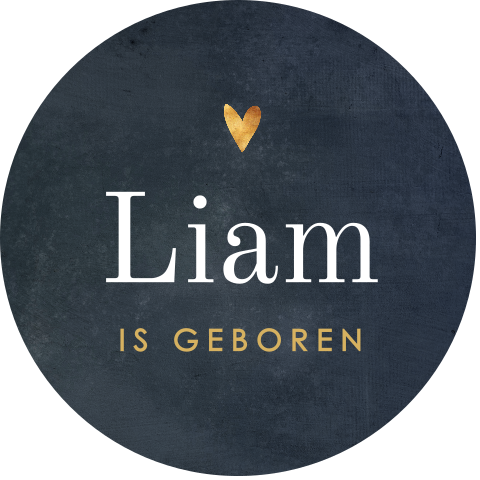 Ronde raamsticker met hartje 60 cm