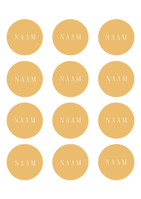 Ronde naamkaartjes