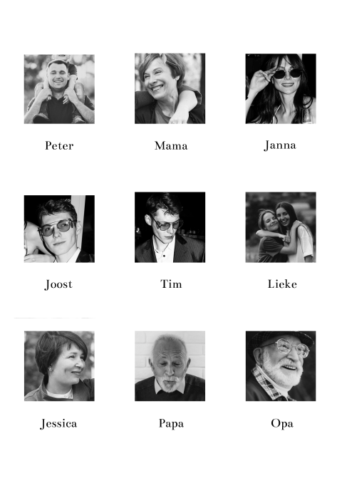 Naamkaartjes bruiloft met foto