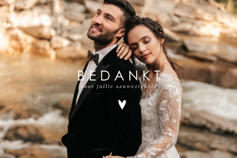 Boho bedankkaart met ronde hoeken