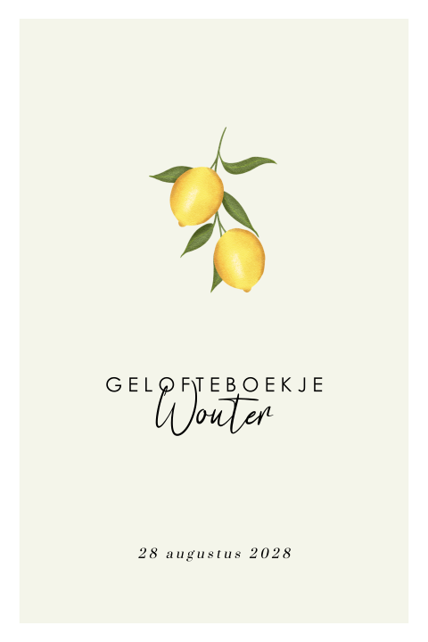 Geloftenboekje met citroenen