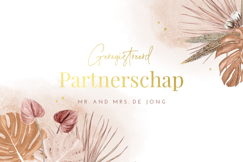 Bohemian uitnodiging geregistreerd partnerschap