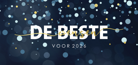 Chique zakelijke kerstkaart met goudfolie en sneeuwvlokken