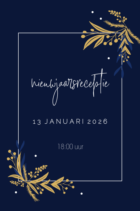 Stijlvolle uitnodiging nieuwjaarsreceptie