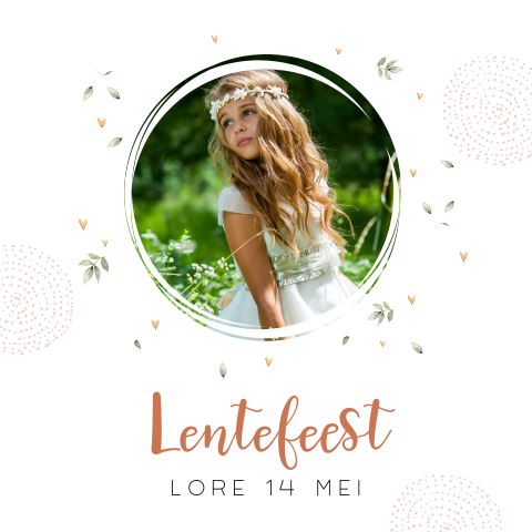 Persoonlijke Lentefeest uitnodiging met foto
