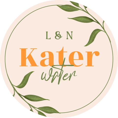 Katerwater sticker met sinaasappel blaadjes