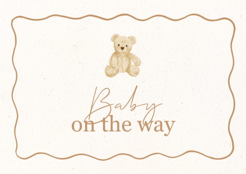 Babyshower placemat met teddy beer