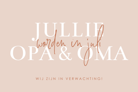 Zwangerschapsaankondiging kaart opa en oma