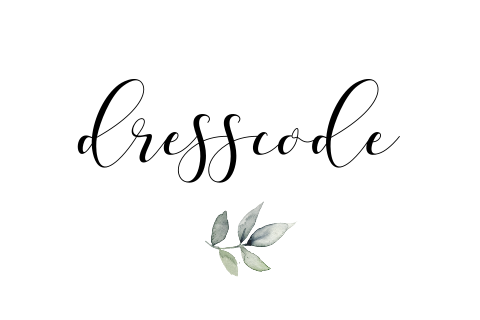 Dresscode kaartje met eucalyptus blaadje