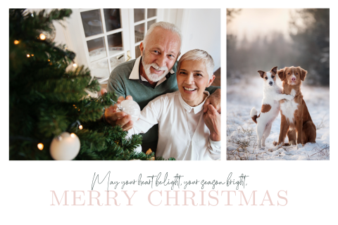 Stijlvolle kerstkaart persoonlijk met eigen foto's