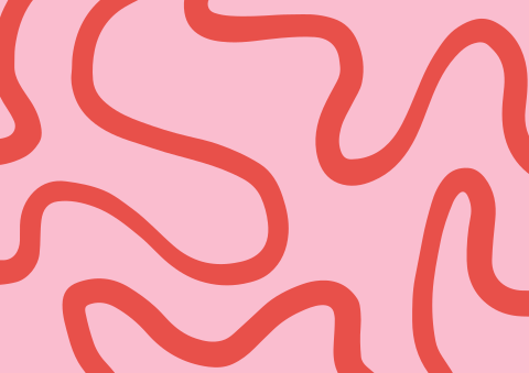 Placemat met color blocking in roze en rood