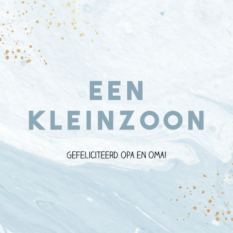 Stoere wenskaart voor een kleinzoon om opa en oma te feliciteren