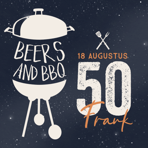 Stoere verjaardag uitnodiging tuinfeest bbq man vijftig jaar