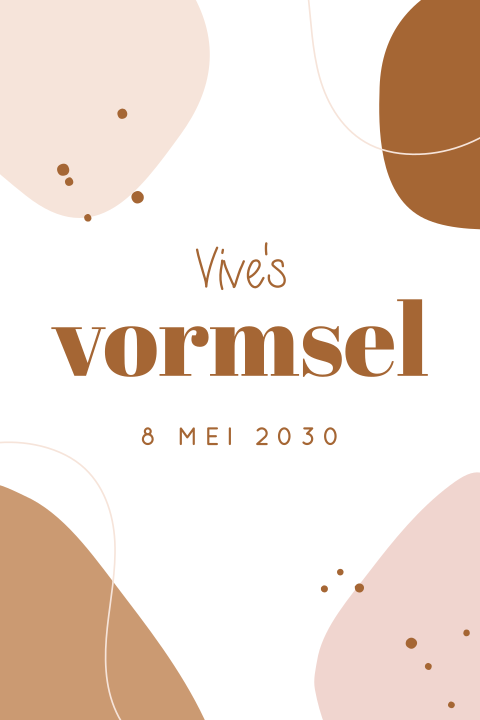 Vormsel uitnodiging meisje met trend kleuren