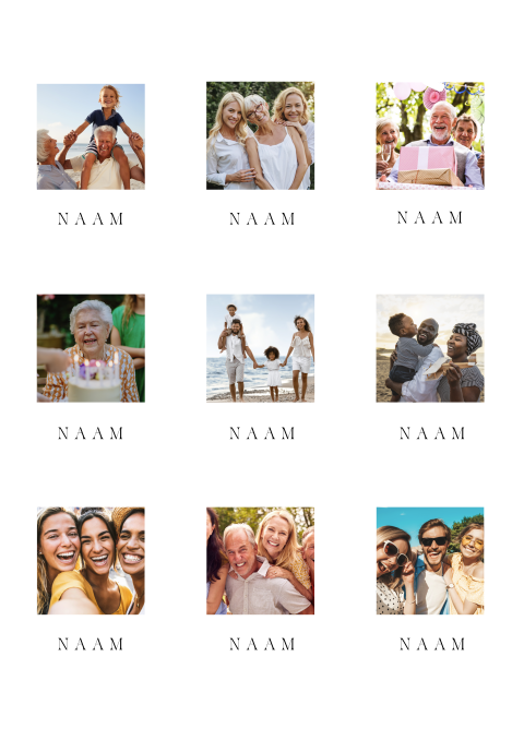 Originele naamkaartjes met foto