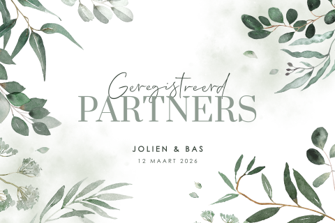 Uitnodiging geregistreerd partnerschap botanisch